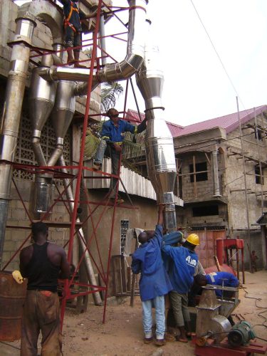 Flash Dryer under Construction